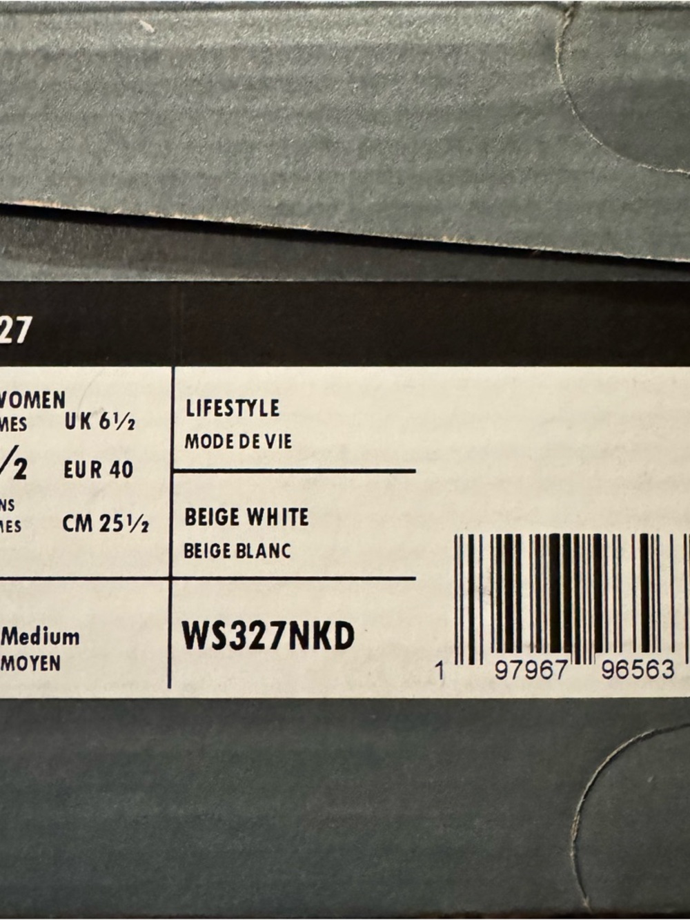 NWT- Women's New Balance 327 Retro-Style Sneakers - Sz 8.5 - Linen/Sea Salt - Picture 5 of 8